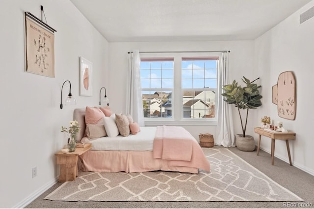 view of carpeted bedroom