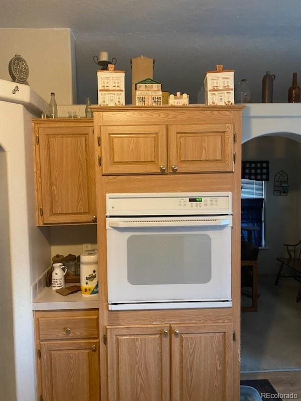 kitchen featuring white oven