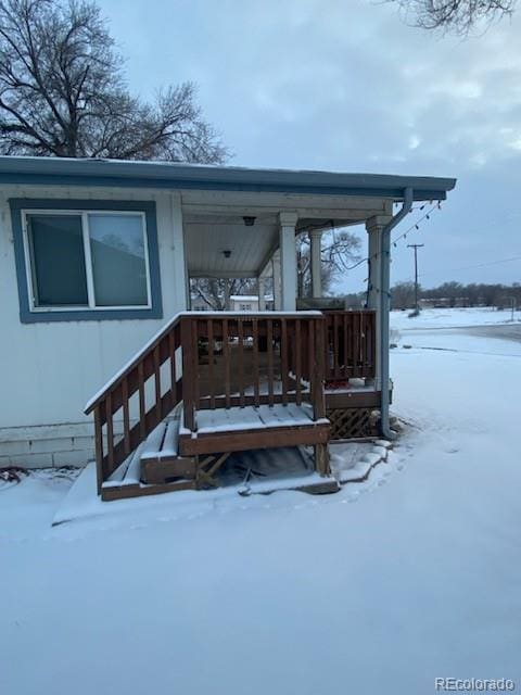 exterior space with covered porch