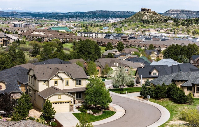2115 Holmby Ct, Castle Rock, CO 80104 - aerial view of residential area featuring mountains