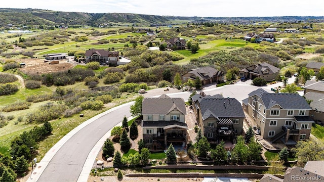 2115 Holmby Ct, Castle Rock, CO 80104 - aerial perspective of suburban area featuring a mountainous background