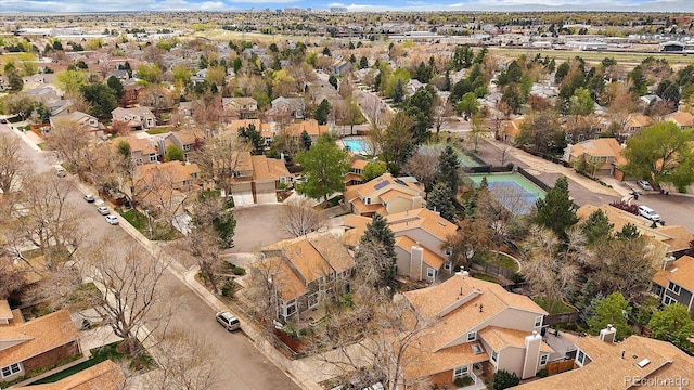 bird's eye view featuring a residential view