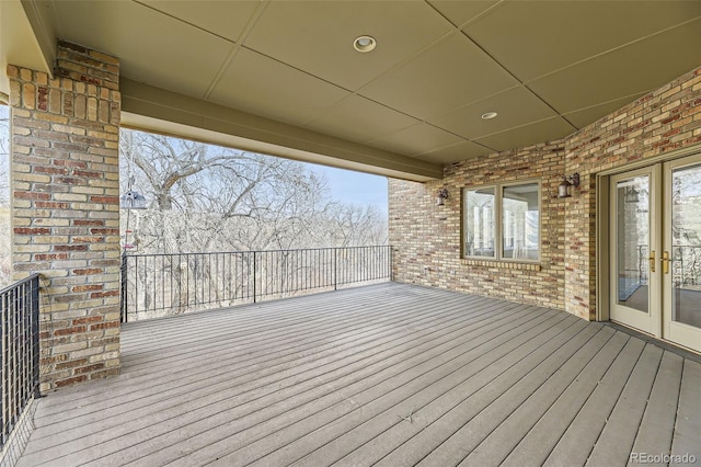 deck with french doors