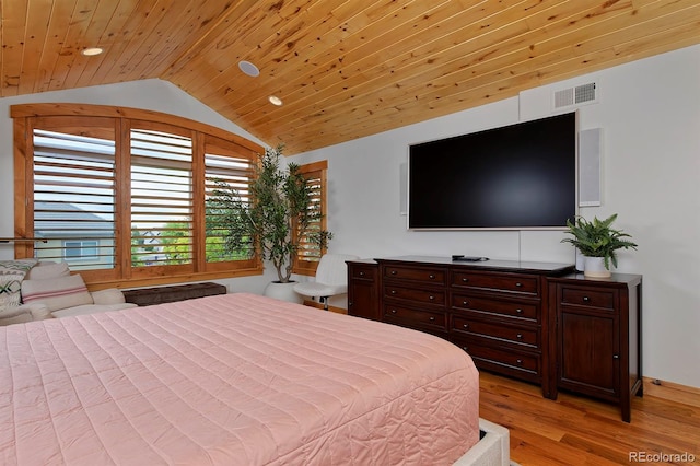 14370 Osage St, Westminster, CO 80023 - bedroom with lofted ceiling, light wood finished floors, wooden ceiling, and baseboards