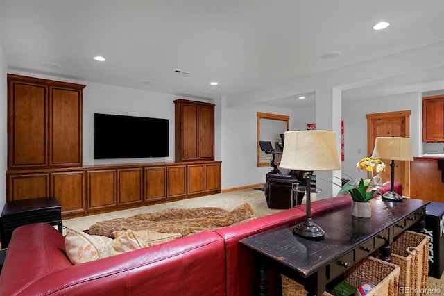 14370 Osage St, Westminster, CO 80023 - living area featuring carpet floors and recessed lighting