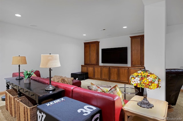 14370 Osage St, Westminster, CO 80023 - living room featuring light colored carpet and recessed lighting