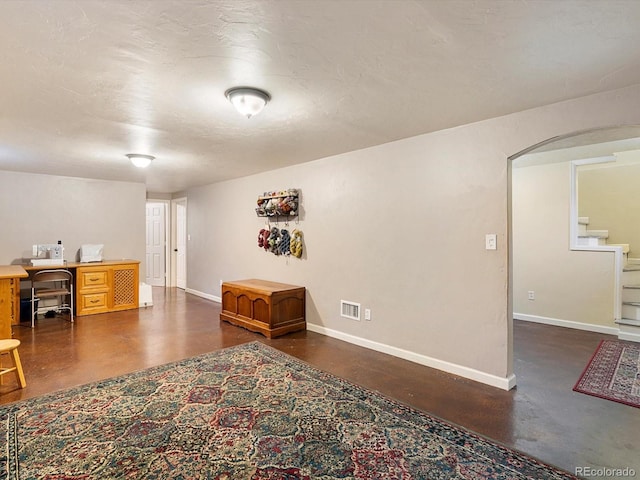 14050 E 25th Pl, Aurora, CO 80011 - office with finished concrete floors and arched walkways