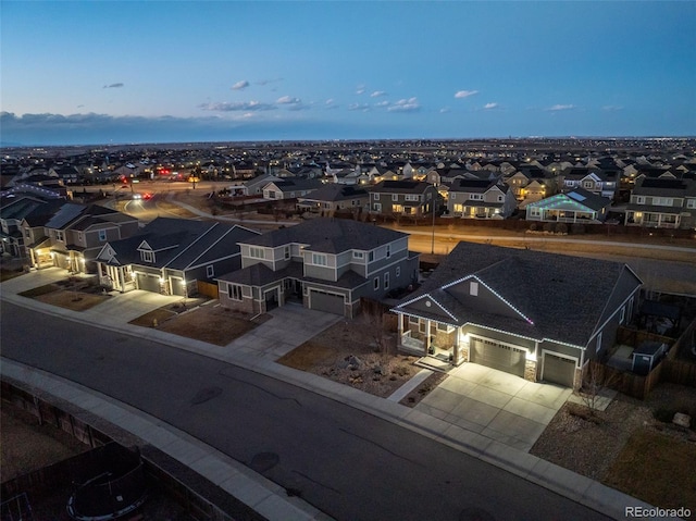 drone / aerial view featuring a residential view