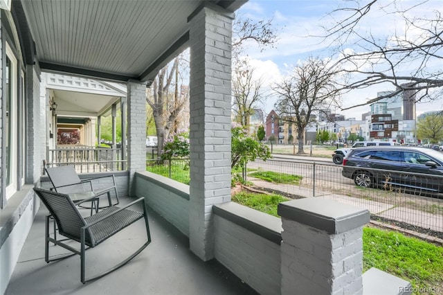 balcony with covered porch