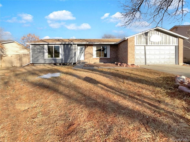 single story home featuring a garage