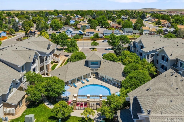 1831 S Dunkirk St Unit 103, Aurora, CO 80017 - aerial view of residential area with a pool area