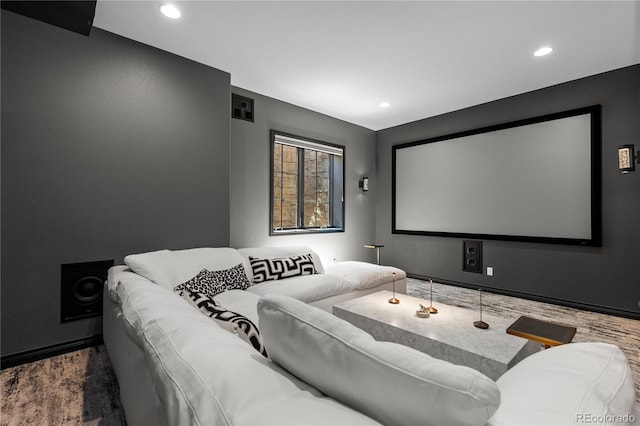 8000 Raphael Ln, Littleton, CO 80125 - home theater room with recessed lighting and baseboards