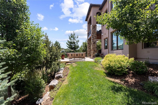8000 Raphael Ln, Littleton, CO 80125 - view of green lawn with a patio