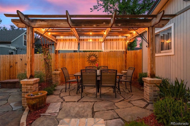 848 S Emerson St, Denver, CO 80209 - fenced backyard featuring a pergola, a patio, and outdoor dining space