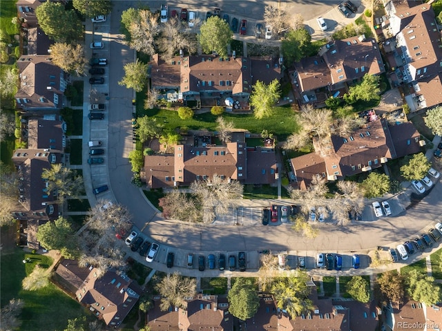 bird's eye view with a residential view