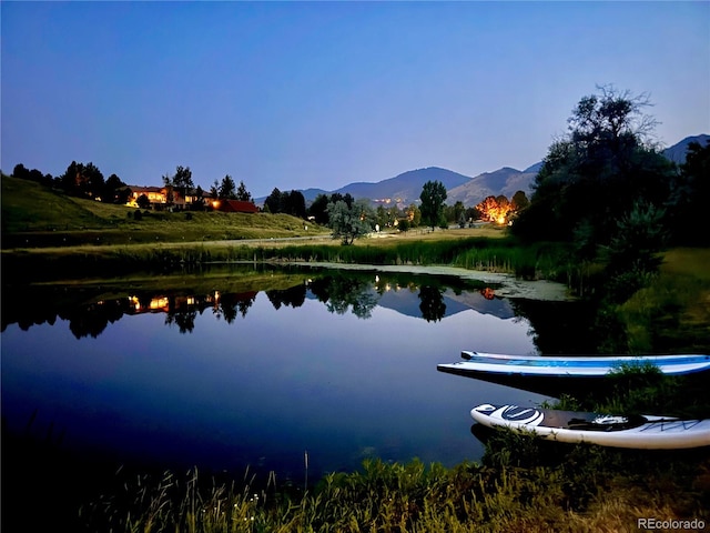 water view featuring a mountain view