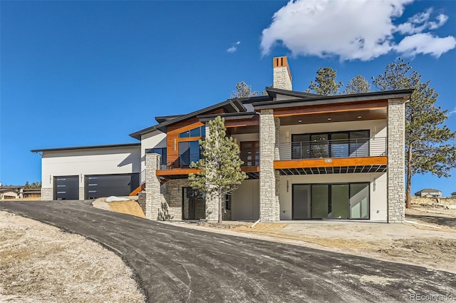 exterior space featuring a garage