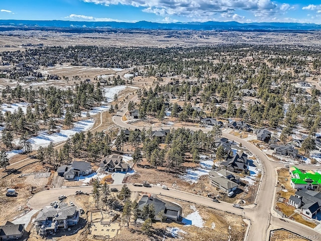 5820 Powell Rd, Parker, CO 80134 - aerial perspective of suburban area with mountains