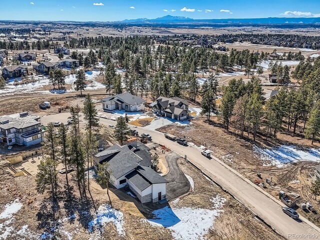 5820 Powell Rd, Parker, CO 80134 - aerial view of residential area featuring mountains