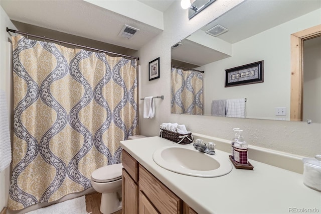 17076 Foxton Dr, Parker, CO 80134 - full bath with vanity, toilet, and a shower with shower curtain