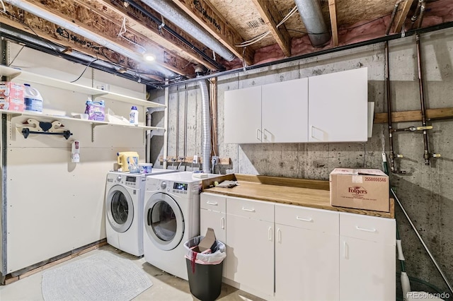 17076 Foxton Dr, Parker, CO 80134 - washroom featuring cabinet space and separate washer and dryer