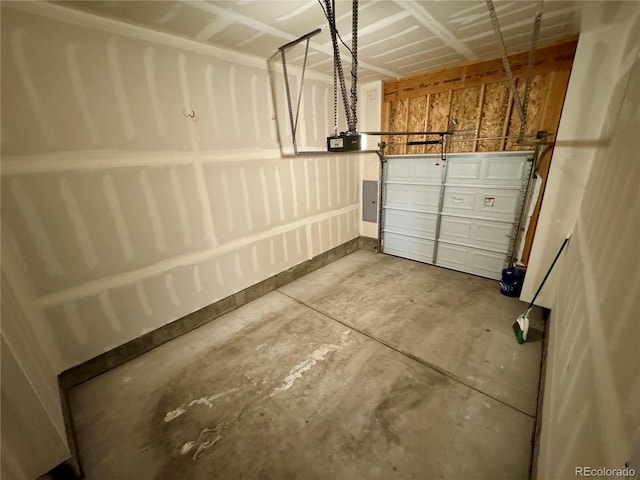 garage featuring a garage door opener