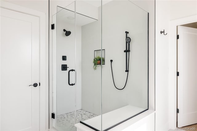 bathroom with an enclosed shower