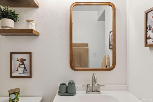 half bath with a sink and toilet