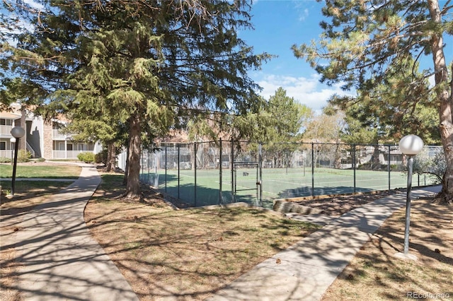 18391 E Kepner Pl Unit 205, Aurora, CO 80017 - view of tennis court with a gate and fence