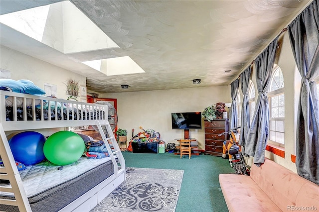 233 Nome St, Aurora, CO 80010 - carpeted bedroom with a skylight