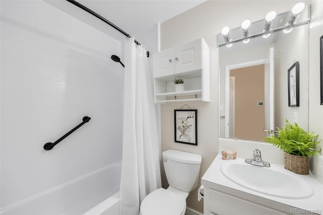 1185 Yank St, Golden, CO 80401 - bathroom featuring shower / bath combo, toilet, and vanity