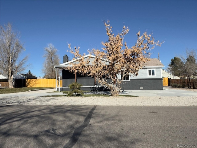 view of front of home