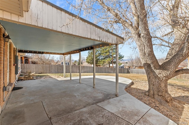 view of patio / terrace with a fenced backyard