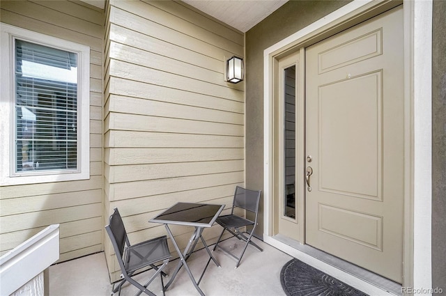 view of doorway to property