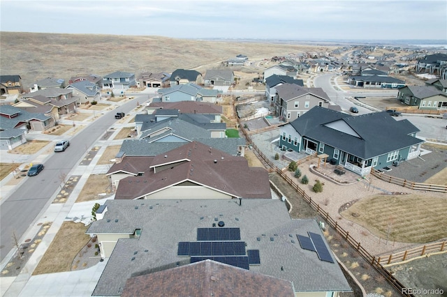 bird's eye view with a residential view