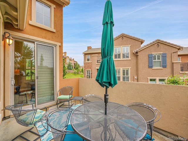 9246 Sori Ln, Highlands Ranch, CO 80126 - view of patio / terrace featuring a balcony and outdoor dining area