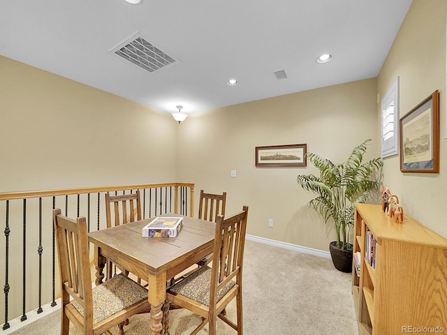 9246 Sori Ln, Highlands Ranch, CO 80126 - dining area featuring light colored carpet, recessed lighting, and baseboards