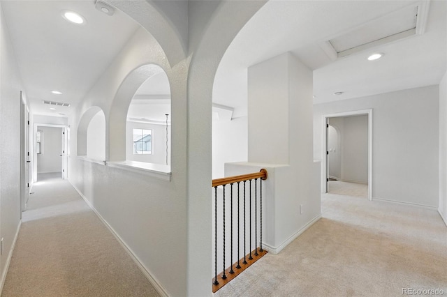 2832 Danbury Ave, Highlands Ranch, CO 80126 - hallway with carpet floors, baseboards, and recessed lighting