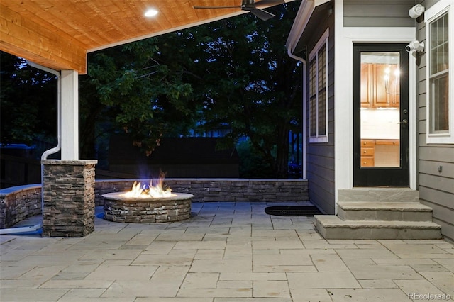 2832 Danbury Ave, Highlands Ranch, CO 80126 - view of patio with entry steps and an outdoor fire pit