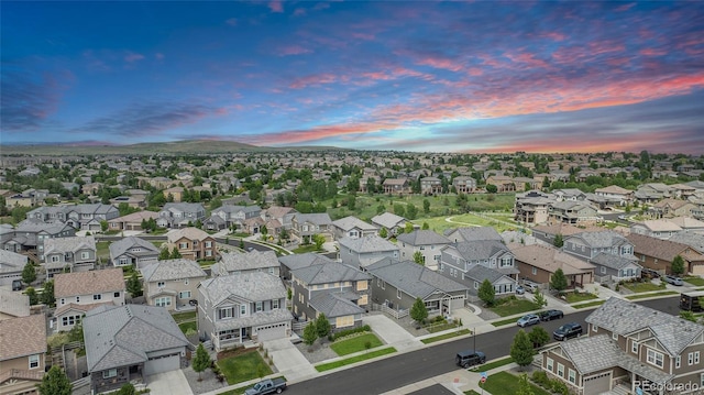 3453 Pacific Peak Dr, Broomfield, CO 80023 - aerial view at dusk of a residential view