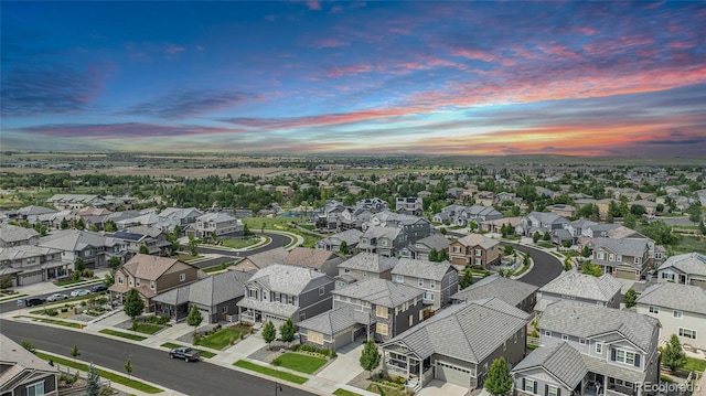 3453 Pacific Peak Dr, Broomfield, CO 80023 - aerial view at dusk of a residential view
