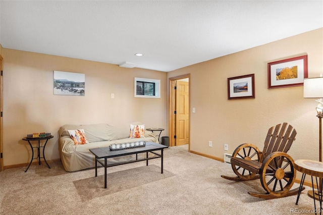 view of carpeted living room