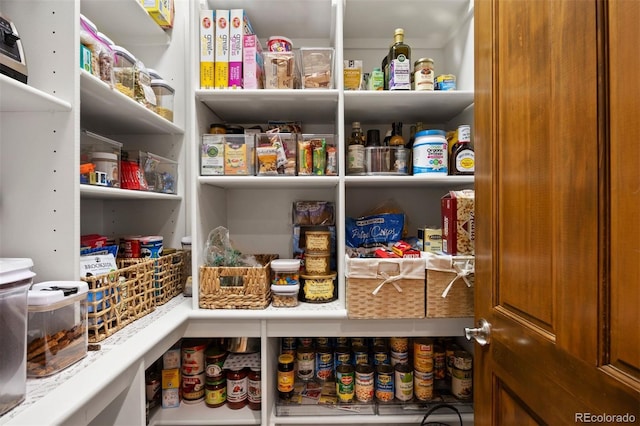 view of pantry