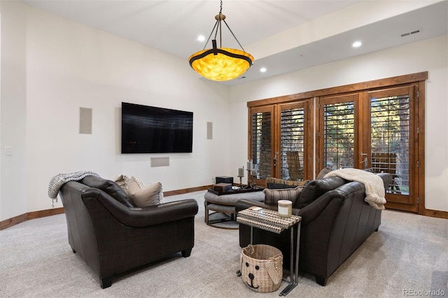 646 Ruby Trust Dr, Castle Rock, CO 80108 - living room with recessed lighting and light colored carpet