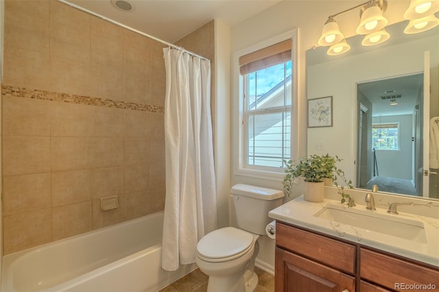 2908 Open Sky Way, Castle Rock, CO 80109 - full bathroom with vanity and shower / bathtub combination with curtain