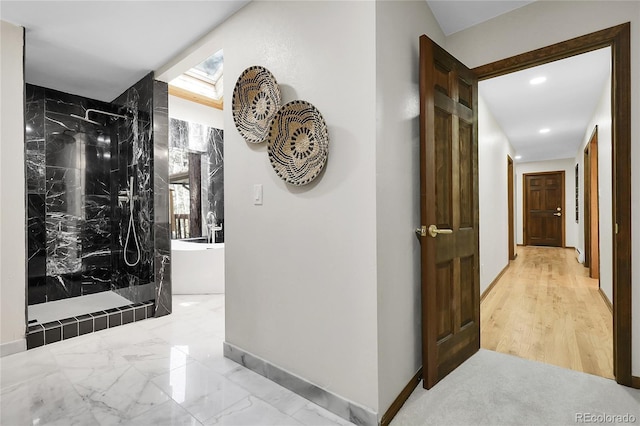 8782 S Ault Ln, Morrison, CO 80465 - hall featuring baseboards and recessed lighting