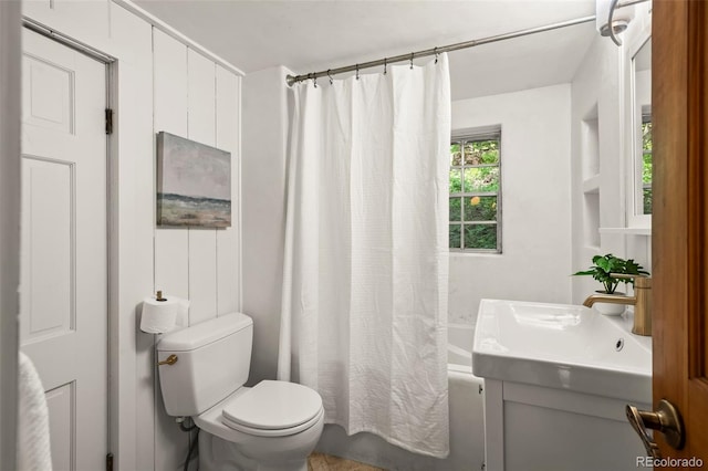 41 Silver Spruce, Boulder, CO 80302 - bathroom with toilet, shower / tub combo with curtain, and vanity