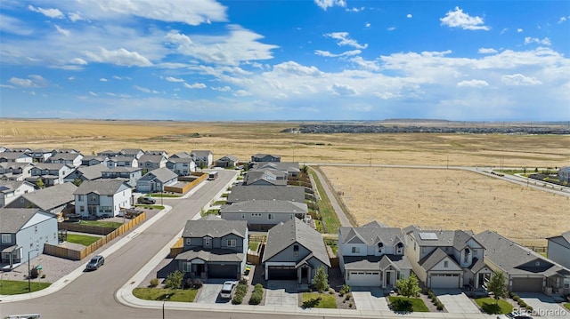 aerial view with a residential view