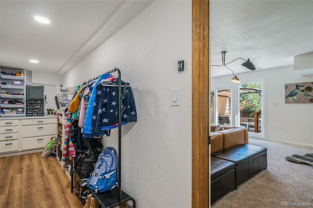 spacious closet featuring wood-type flooring