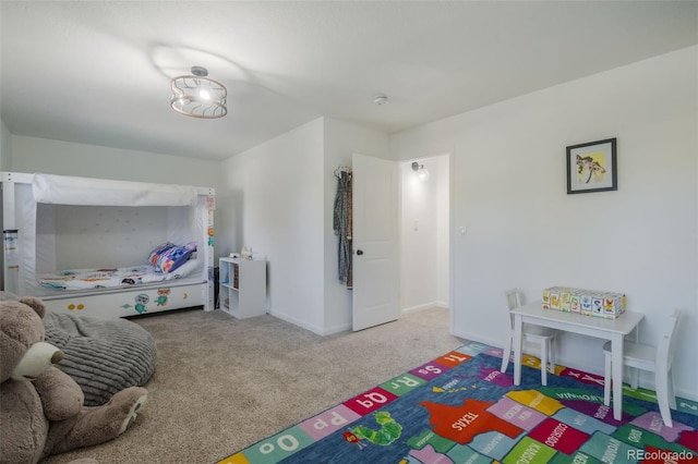 bedroom with carpet floors